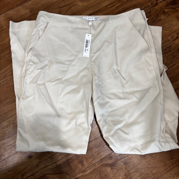 NWT Trina Turk Carillo 2 Pant | Size 14 | Light Tan/Cream | Brand New - Picture 3 of 4